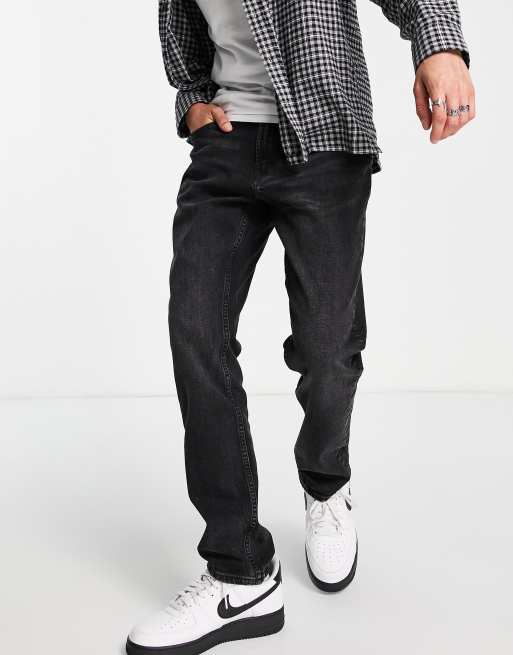 Pull&Bear – Czarne jeansy o dopasowanym kroju