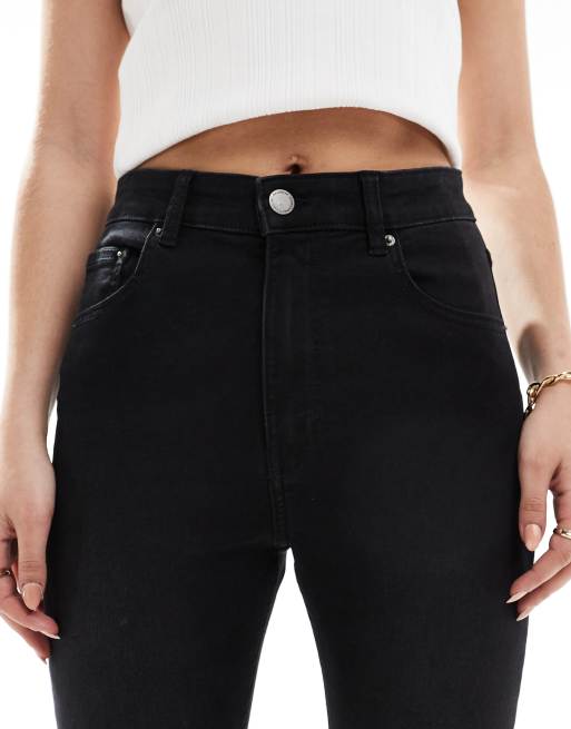 Pull&Bear – Czarne jeansy o obcisłym kroju i podwyższonym stanie, 4 z 5