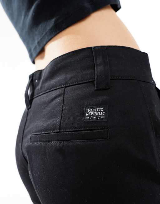 Pull&Bear – Czarne spodnie z prostymi nogawkami, 2 z 5