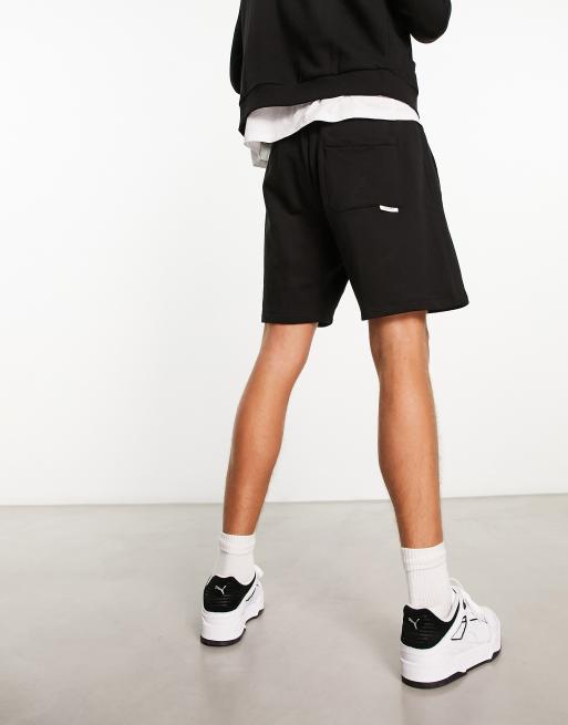 Pull&Bear – Czarne szorty z dżerseju
