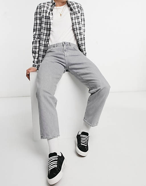  Pull&Bear dad fit jean in light grey 