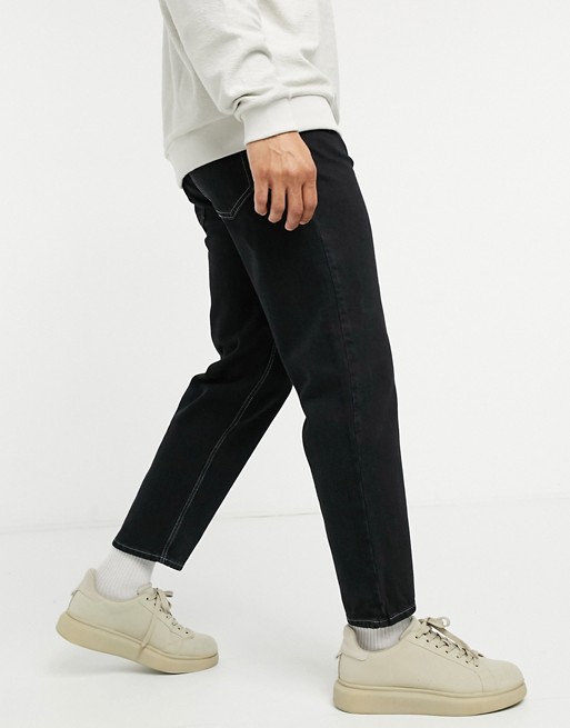 Pull&Bear dad fit jeans in black