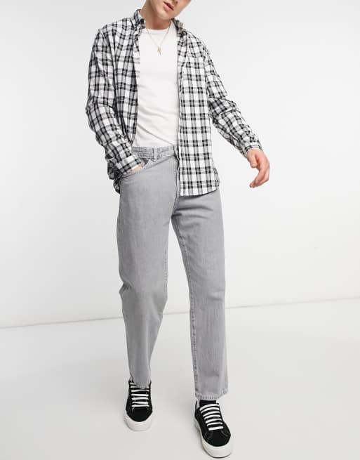 Pull&Bear - Dad jeans in lichtgrijs