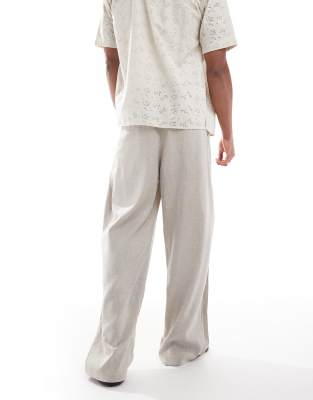 Pull & Bear Dart Details Rustic Barrel Leg Pants