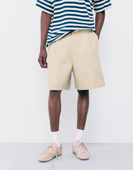 Pull&Bear Darted bermuda shorts in beige, 5 of 7