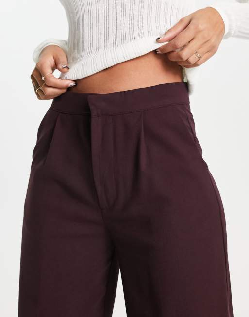 Wine red hot sale trousers