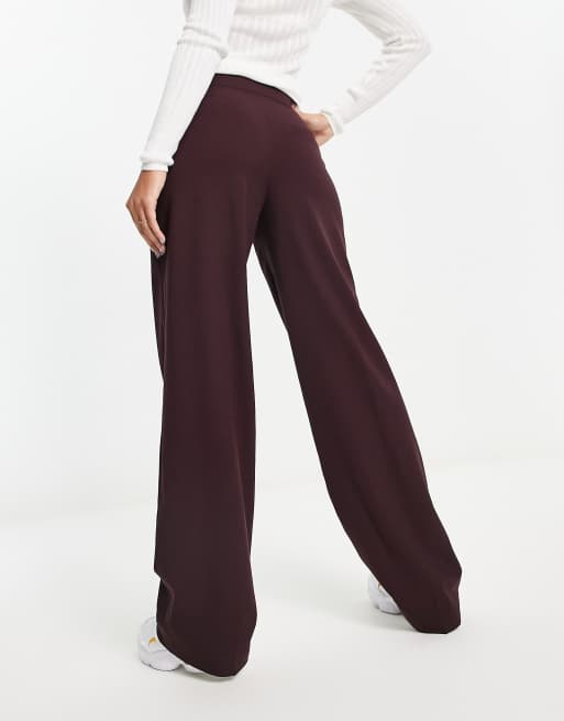 Elven burgundy wine mid length leggings, lacing on calves