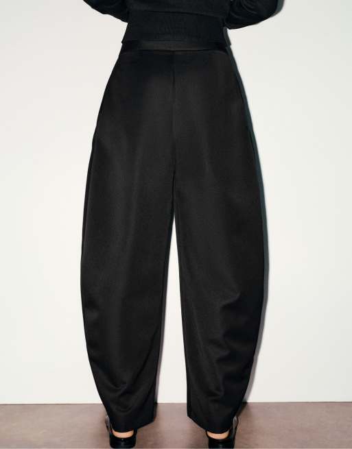 Pull&Bear Darted smart trousers in black, 5 of 7