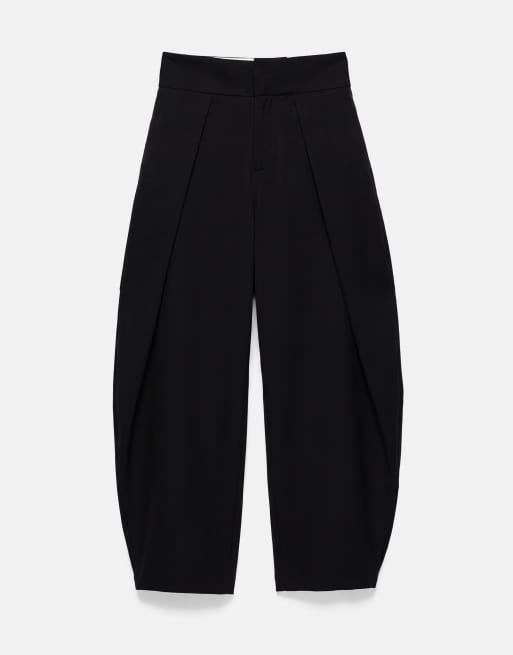 Pull&Bear Darted smart trousers in black, 6 of 7