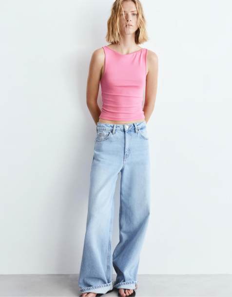 Pull&Bear - Débardeur à encolure bateau - Rose - view 1