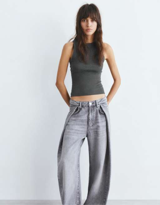 Pull&Bear - Débardeur à encolure ronde - Gris, 2 de 4