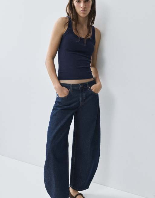 Pull&Bear - Débardeur classique - Bleu marine, 5 de 7