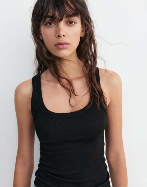Pull&Bear - Débardeur classique - Noir, 3 de 7