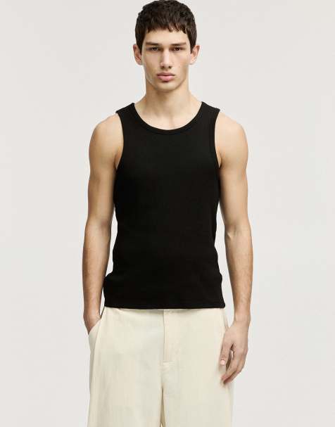 Pull&Bear - Débardeur côtelé - Noir - view 1