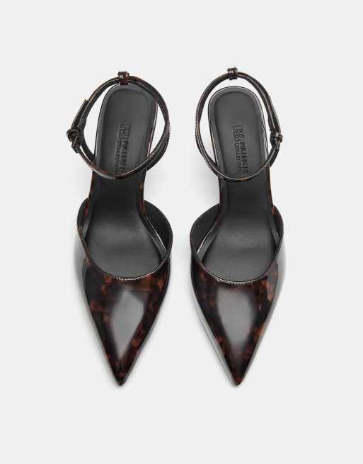 Pull&Bear décolleté slingback marroni, 4 di 5