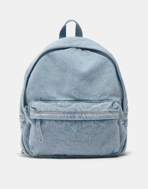 Pull&Bear Denim backpack in blue - view 1