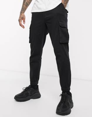 cargo denim joggers