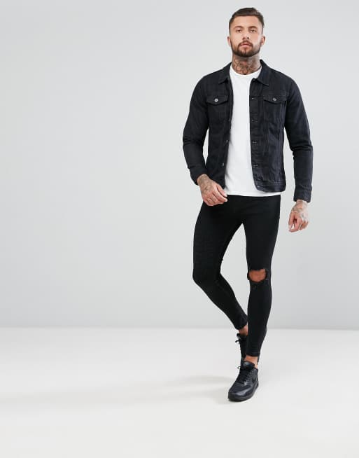 Outfit uomo jeans on sale nero