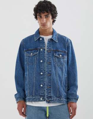 Pull&Bear denim jacket in blue | ASOS