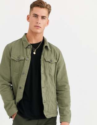 khaki jean jacket