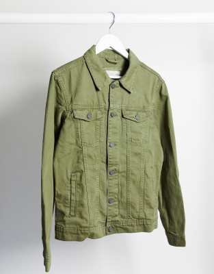 khaki green denim jacket