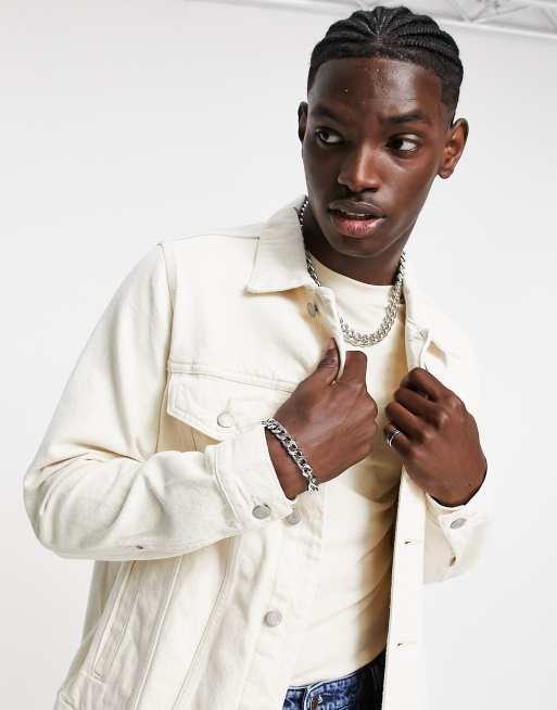 Pull&Bear denim jacket in stone