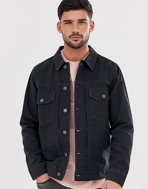 Pull&Bear denim jacket with vintage fit in grey | ASOS