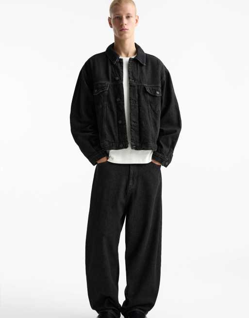 Pull&Bear denim jeans in grey (part of a set)