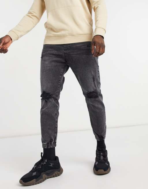 Asos denim joggers hotsell