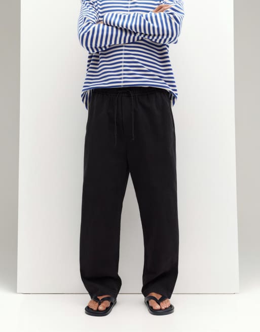 Pull&Bear - Denim Joggingbroek in vervaagd zwart, 2 van 4