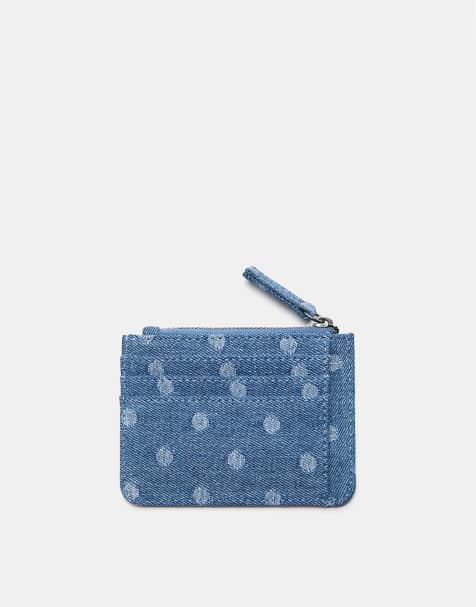 Pull&Bear - Denim kaarthouder met stippen - view 1