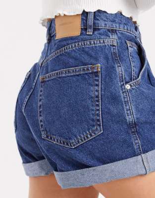 dark blue jean shorts