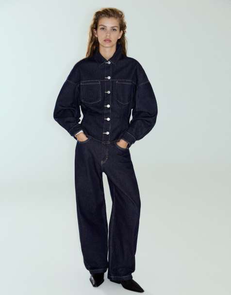 Pull&Bear – Denim-Set in Marineblau - view 1