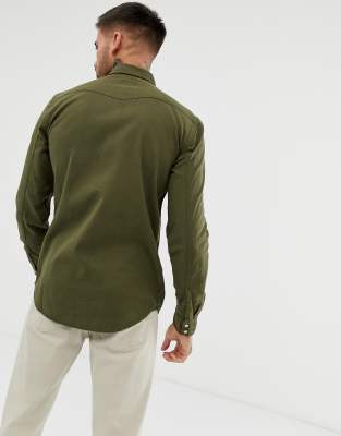 olive denim shirt