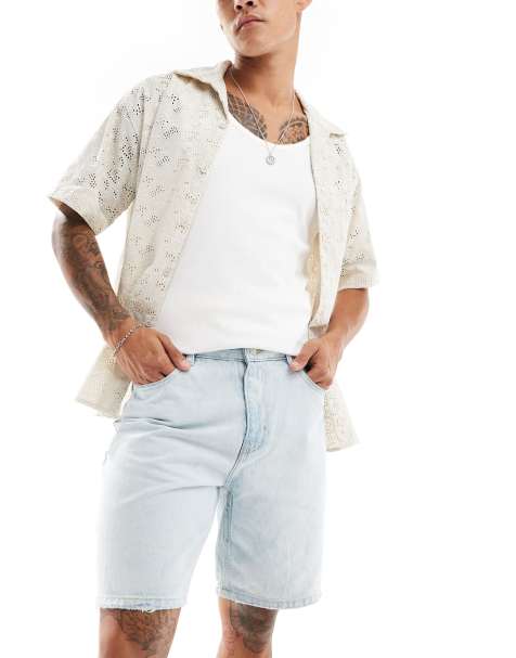 Pull&Bear Denim Shorts In Light Blue - view 1