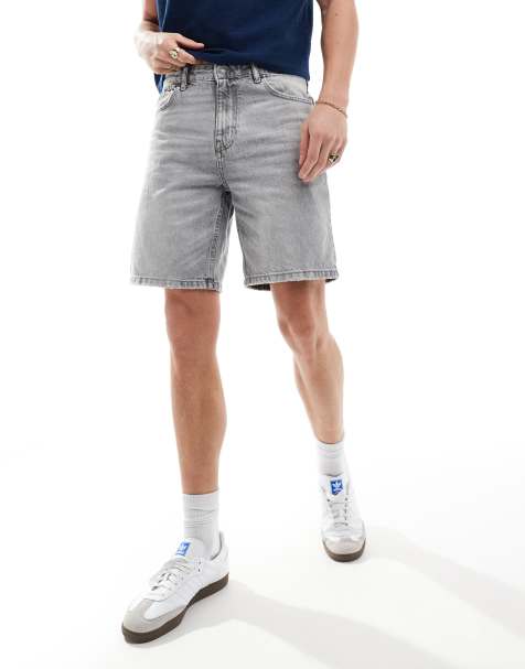 Pull&Bear denim shorts in washed grey - view 1