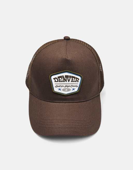 Pull&Bear - Denver - Truckerpet in bruin, 3 van 5