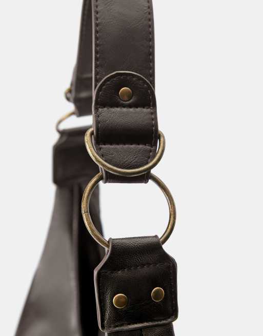 Pull&Bear distressed tote tas in bruin, 3 van 4