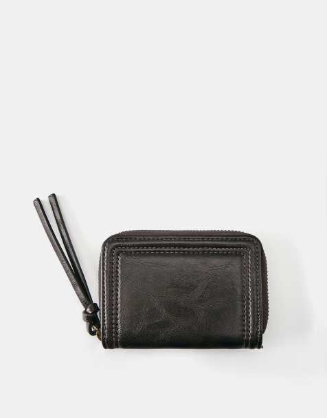 Pull&Bear Distressed wallet in brown - view 1