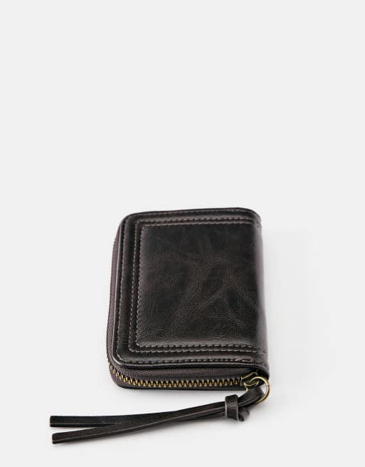 Pull&Bear Distressed wallet in brown, 3 of 4