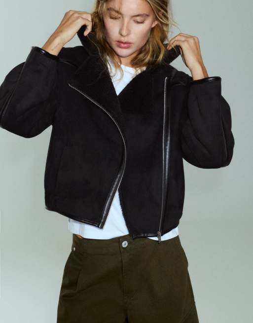 Pull&Bear dobbeltsidet jakke i sort, 2 af 7