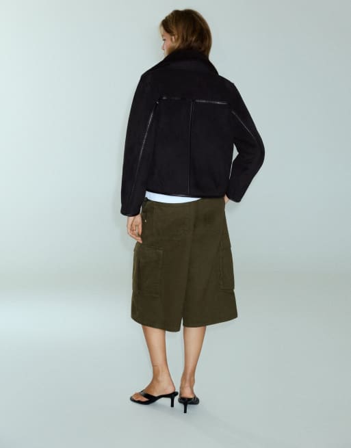 Pull&Bear dobbeltsidet jakke i sort, 3 af 7