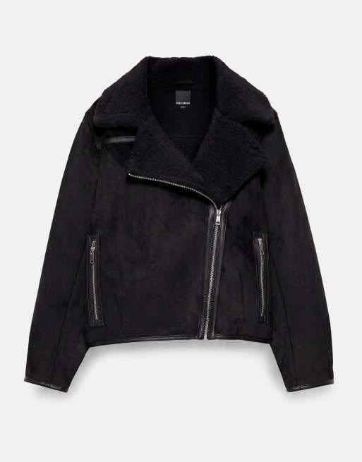 Pull&Bear dobbeltsidet jakke i sort, 6 af 7