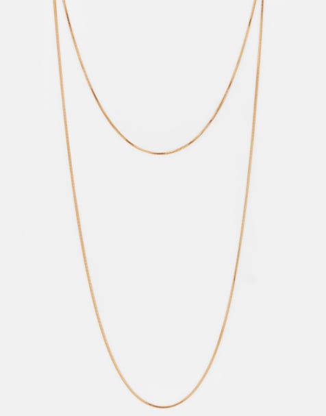 Pull&Bear – Doppelhalskette in Goldoptik - view 1
