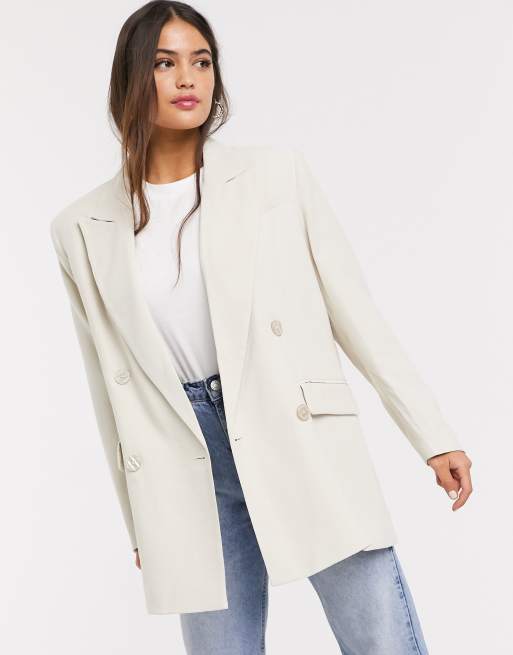 Ecru blazer sale