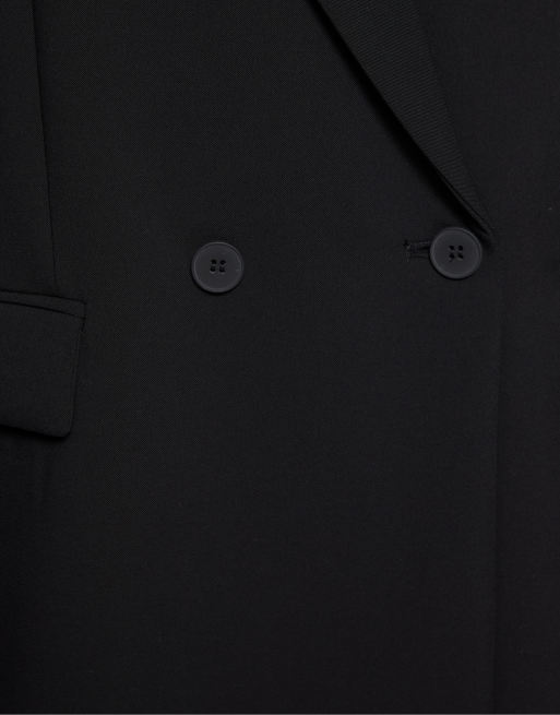 Pull&Bear double breasted blazer in zwart, 7 van 7