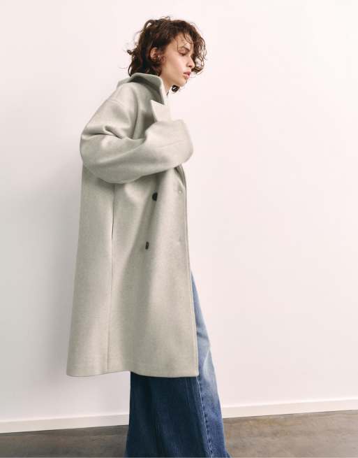 Pull&Bear Double-button coat in sand, 2 of 7