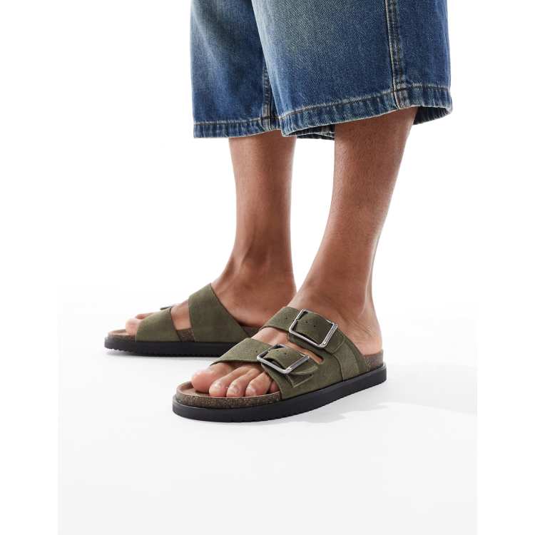 The Kooples Men’s Khaki Olive Suede Double Strap Leather Sandals FR 40 US 7 NEW! The Kooples | Shoes | The Kooples Mens Khaki Olive Suede  main image 3