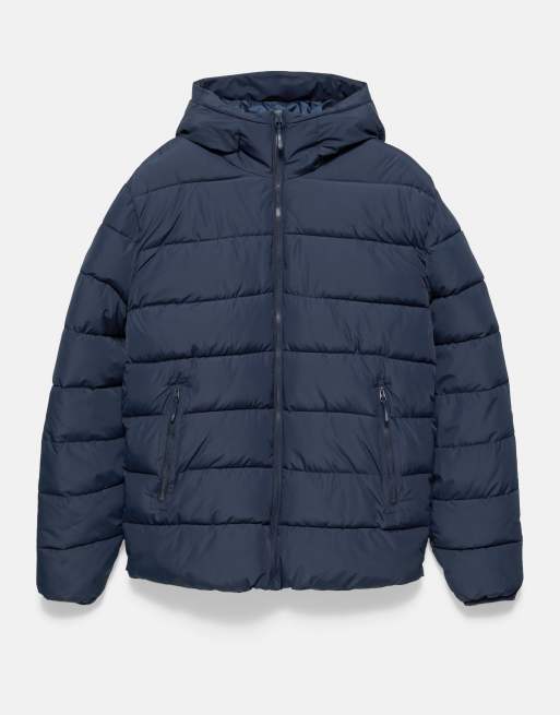 Pull&Bear doudoune à capuche bleu foncé, 6 de 7