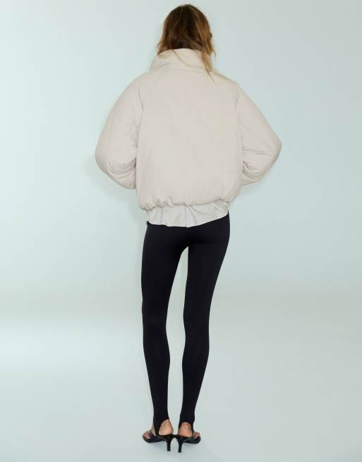 Pull&Bear doudoune à col cheminée en coloris glace, 2 de 7